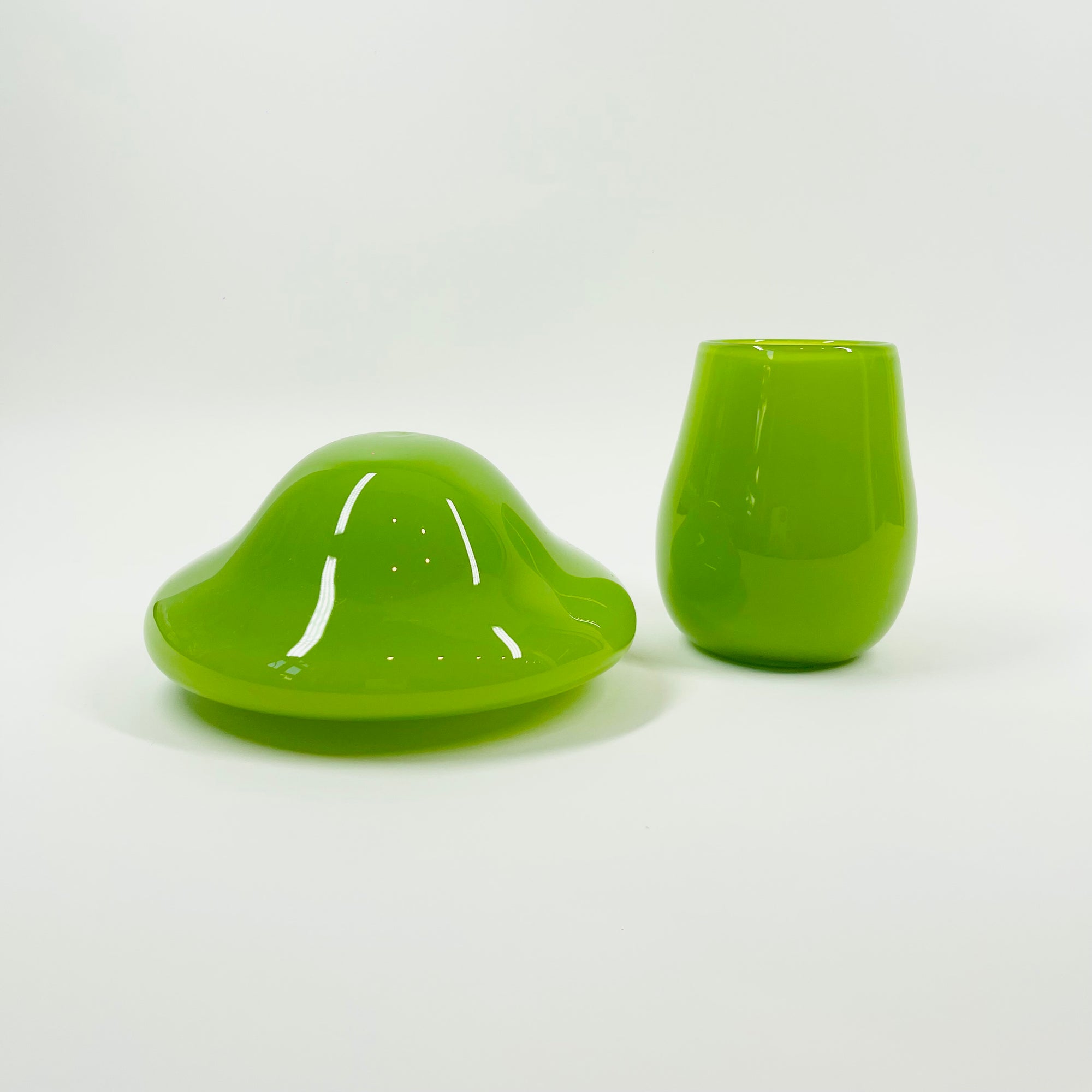 2019 MOUTH BLOWN CASED GLASS MUSHROOM BY SWEDISH ARTIST FORGLEN
