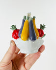 1950s ITALIAN PORCELAIN MINI FRUIT BASKET
