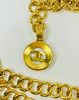 1994 CHANEL MATELASSE FILIGREE HOLLOW CC LOGO MEDALLION BELT/NECKLACE