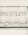 COMPLETE 1970s SET IITTALA GAISSA GLASS TUMBLERS IN ORIGINAL BOX