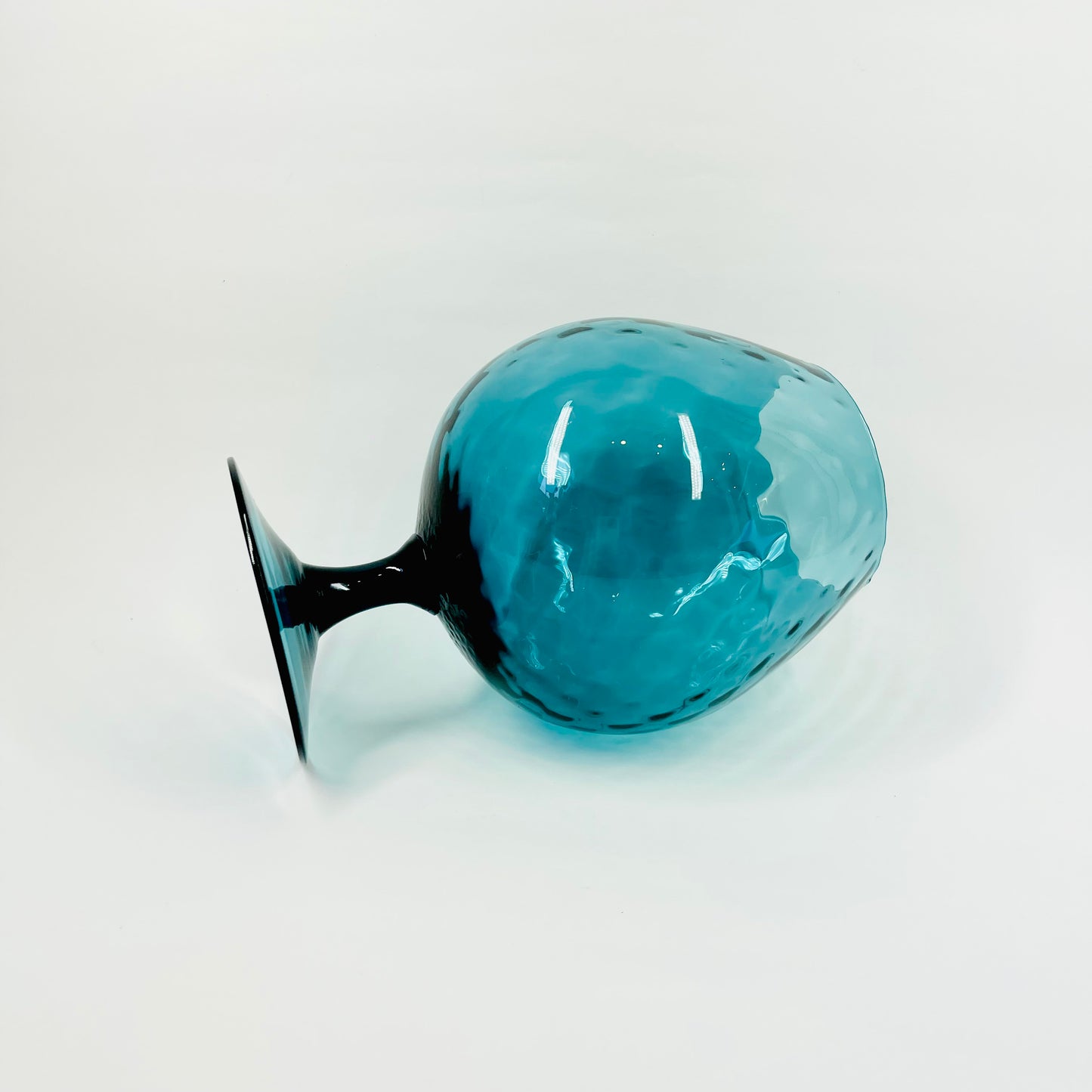 1950s TURQUOISE VASE/BRANDY BALLOON