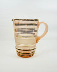 1950s PINK GOLD GILDED GLASS JUG SET