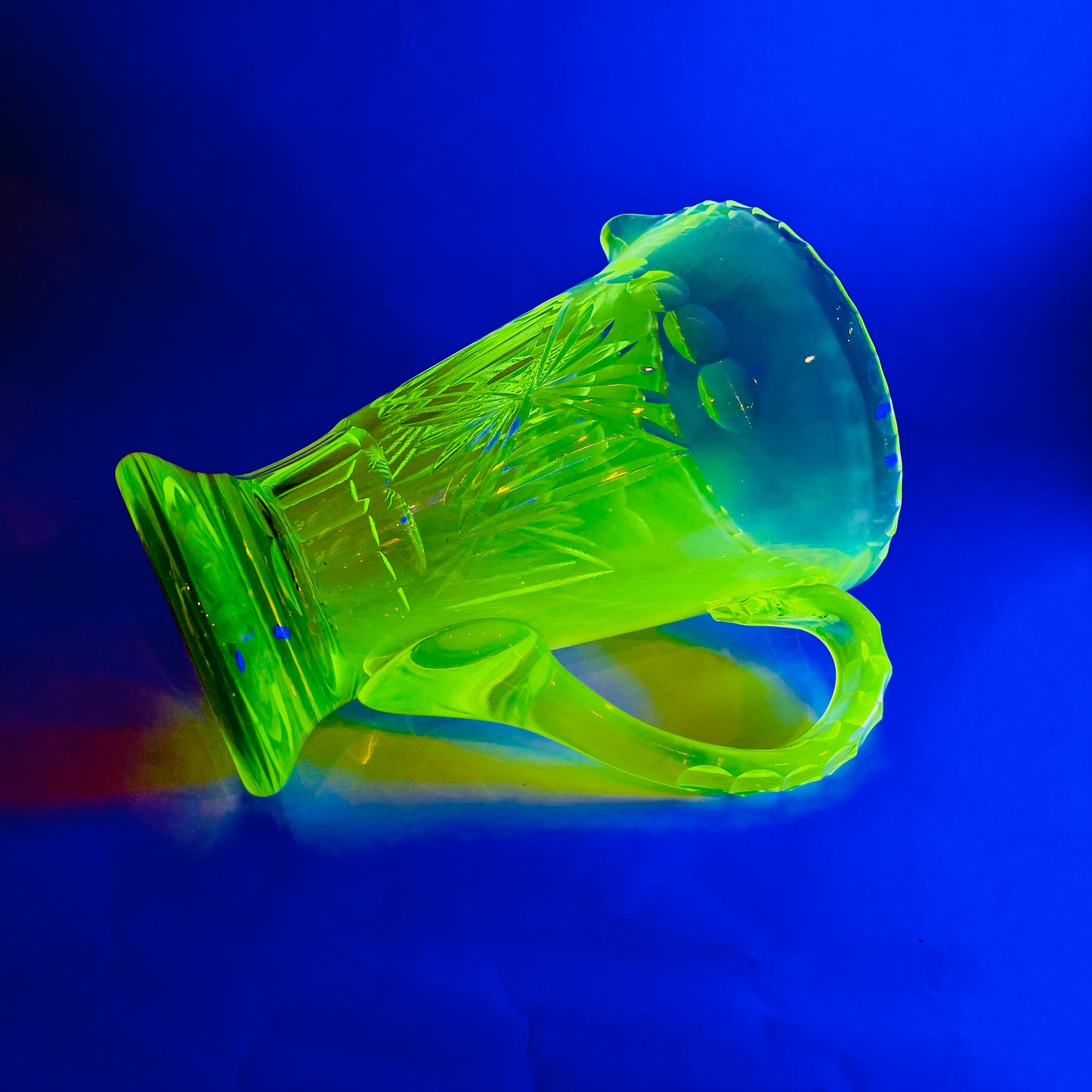 ANTIQUE URANIUM GLASS JUG