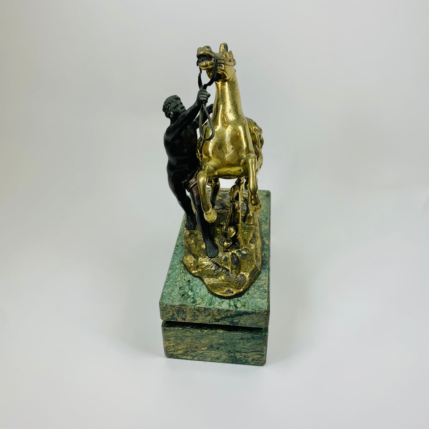 PAIR 19TH CENTURY BRONZE MARLEY HORSES