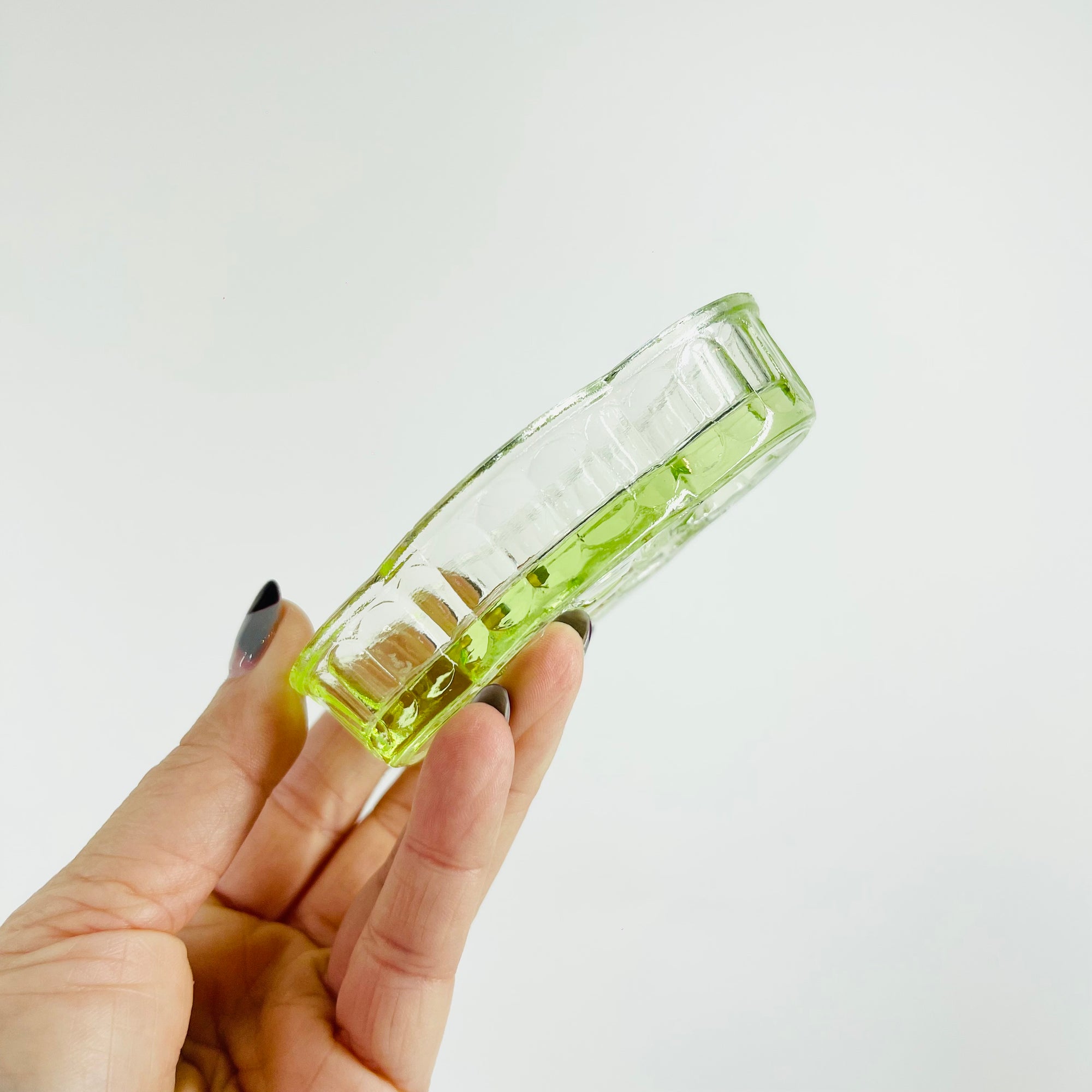 ANTIQUE ART DECO URANIUM GLASS VANITY SET