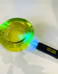 1940s LIME GREEN MURANO URANIUM SOMMERSO GLASS BOWL/ASHTRAY