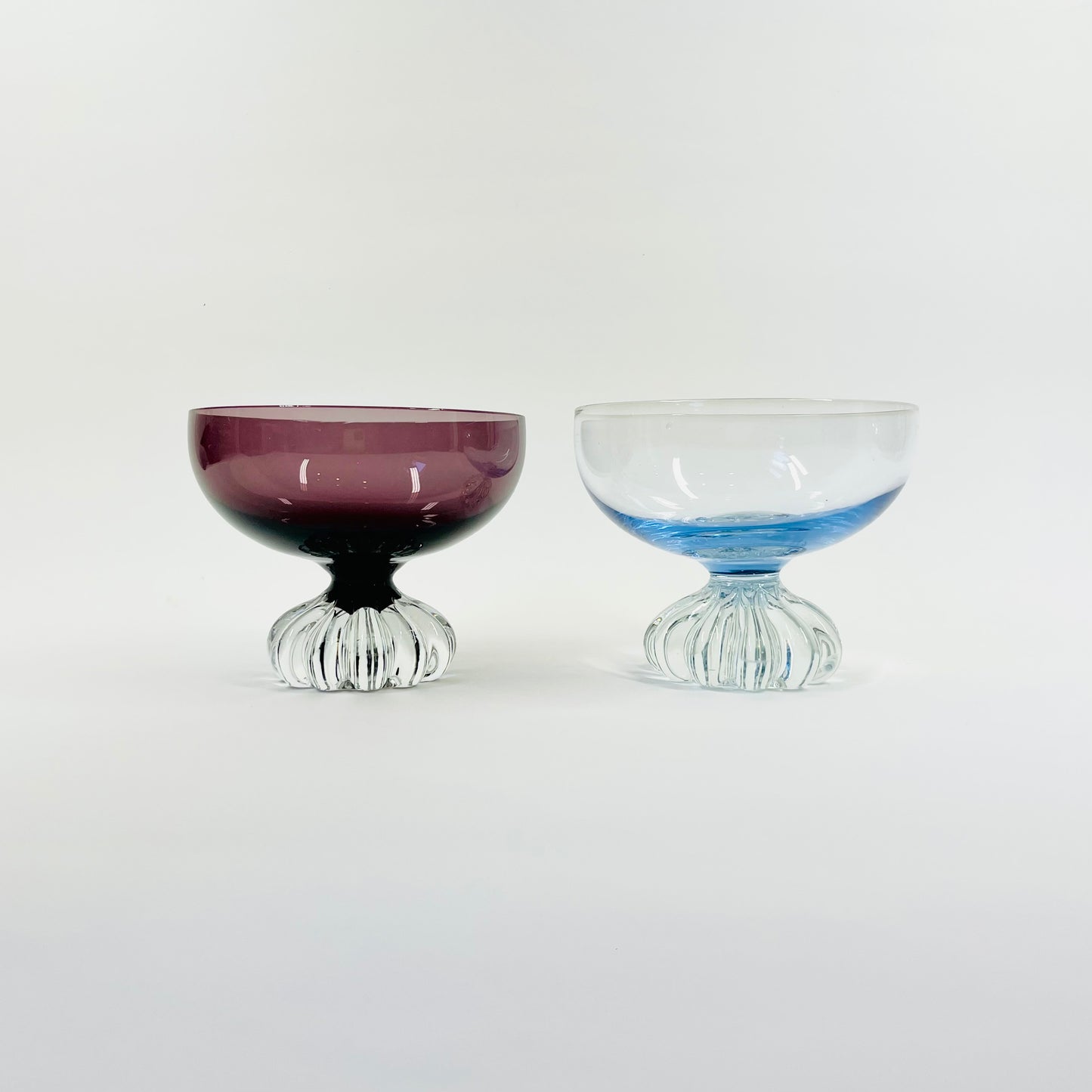 1970s SWEDISH ASEDA HARLEQUIN COUPE/DESSERT BOWLS