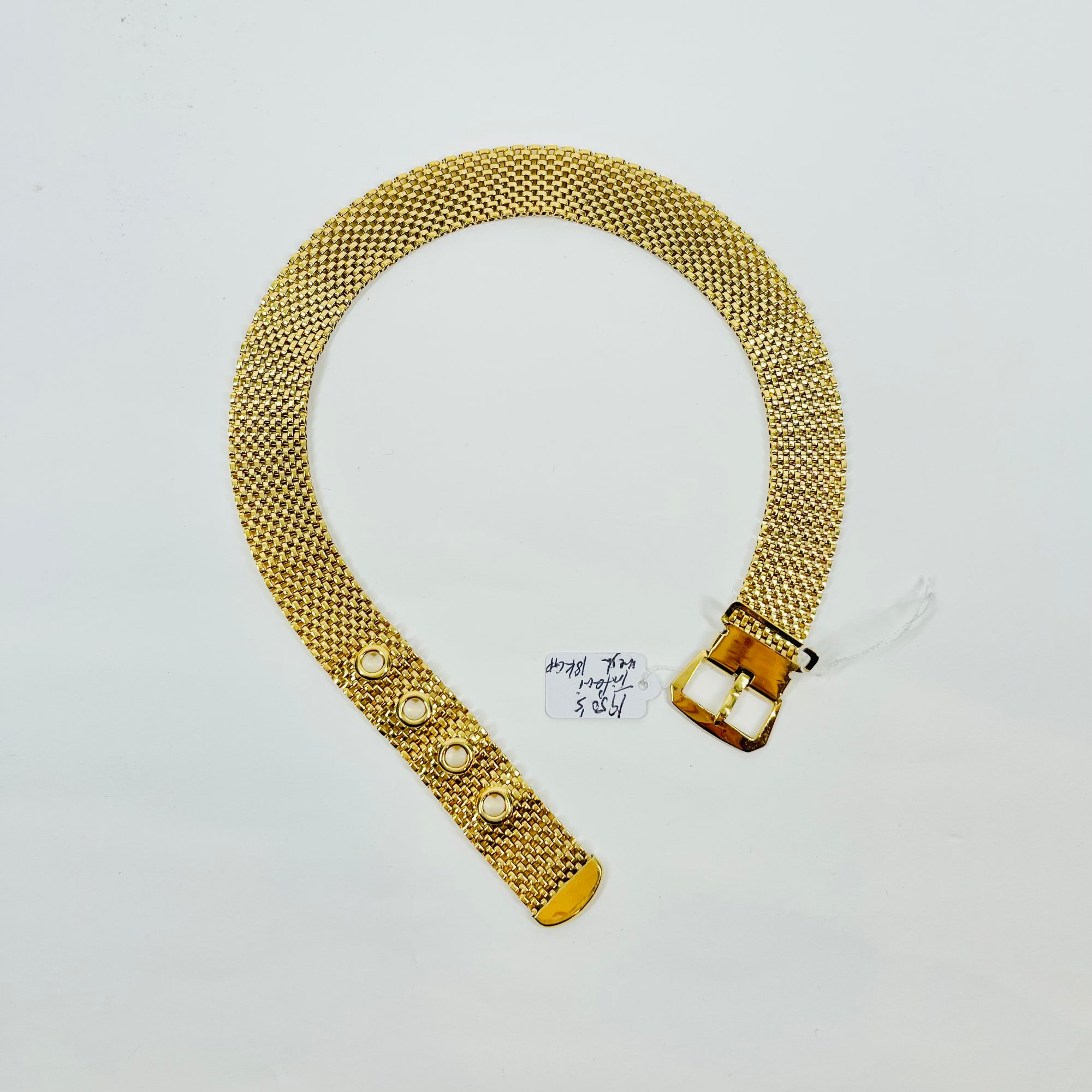 1970s TRIFARI MESH BUCKLE NECKLACE