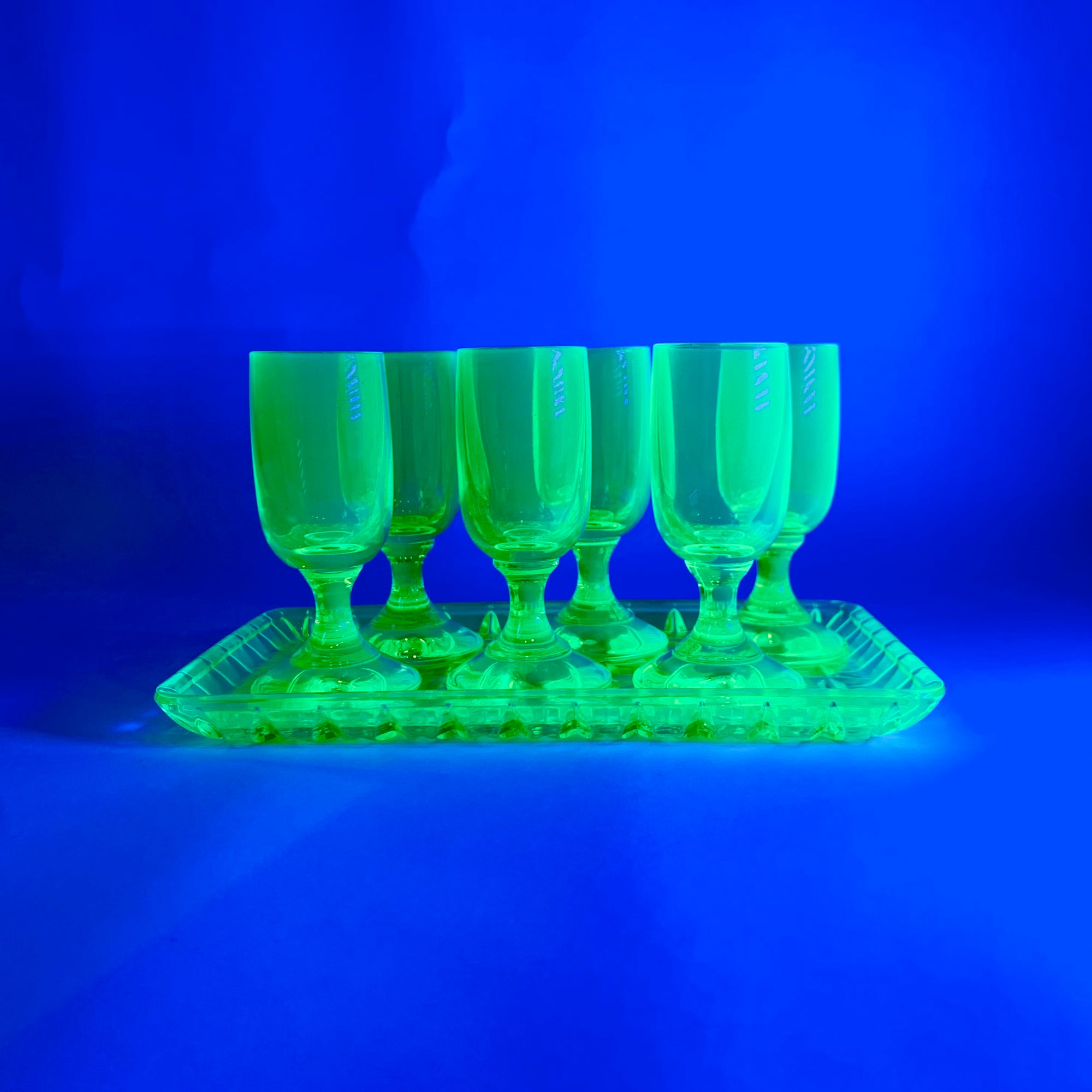 ART DECO URANIUM SHOT GLASSES