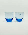 1970s COLOUR GLASS STACKABLE TUMBLERS