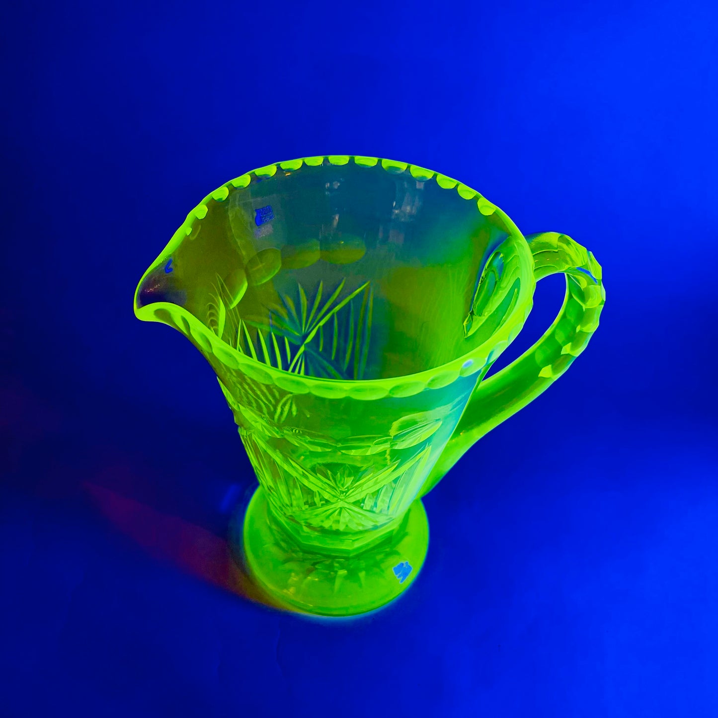 ANTIQUE URANIUM GLASS JUG