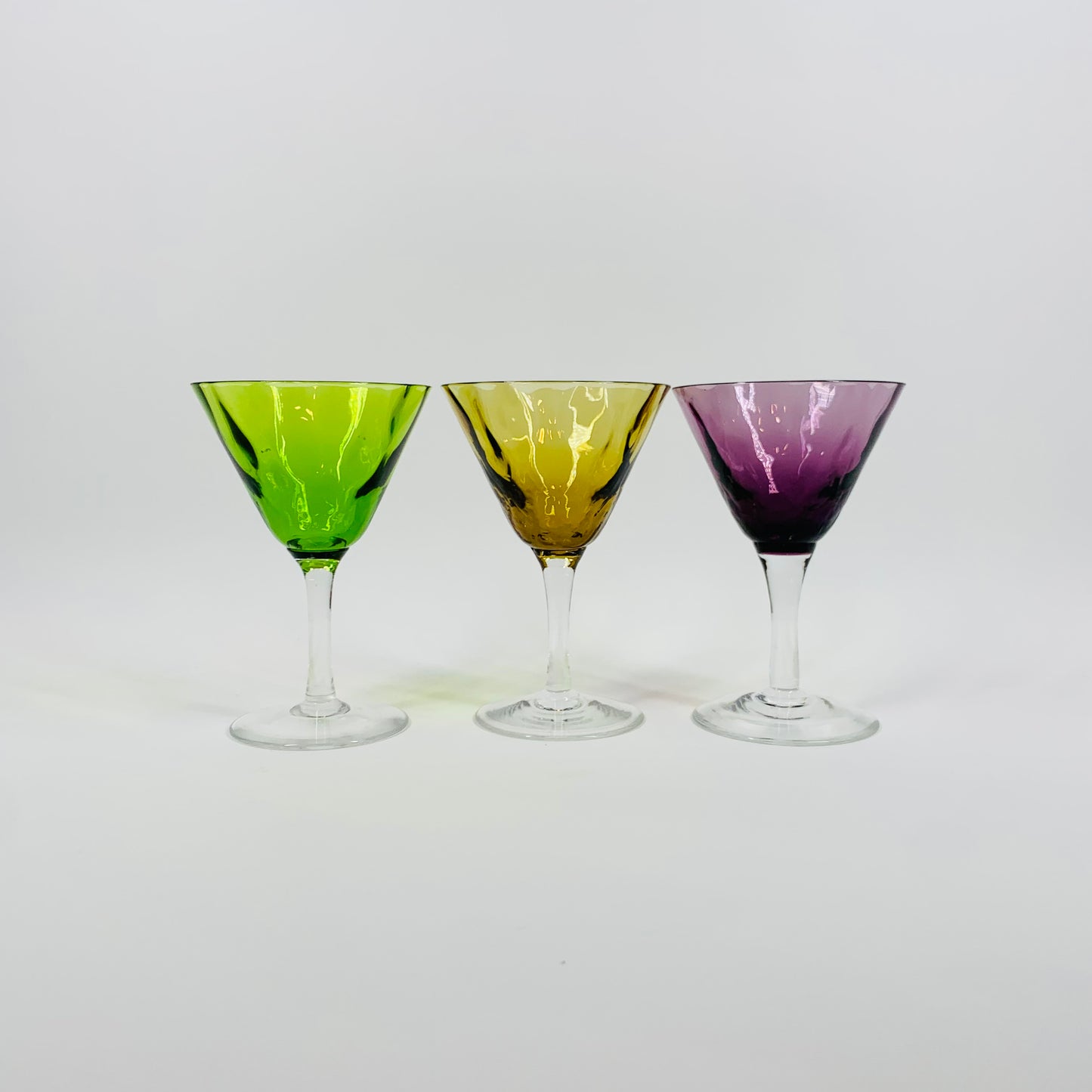 1950s MURANO HARLEQUIN MARTINI/COCKTAIL GLASSES