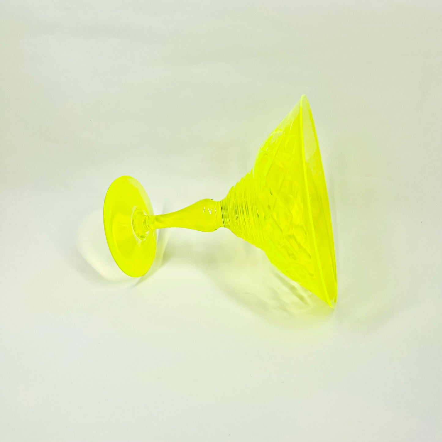 ANTIQUE URANIUM GLASS COMPORT