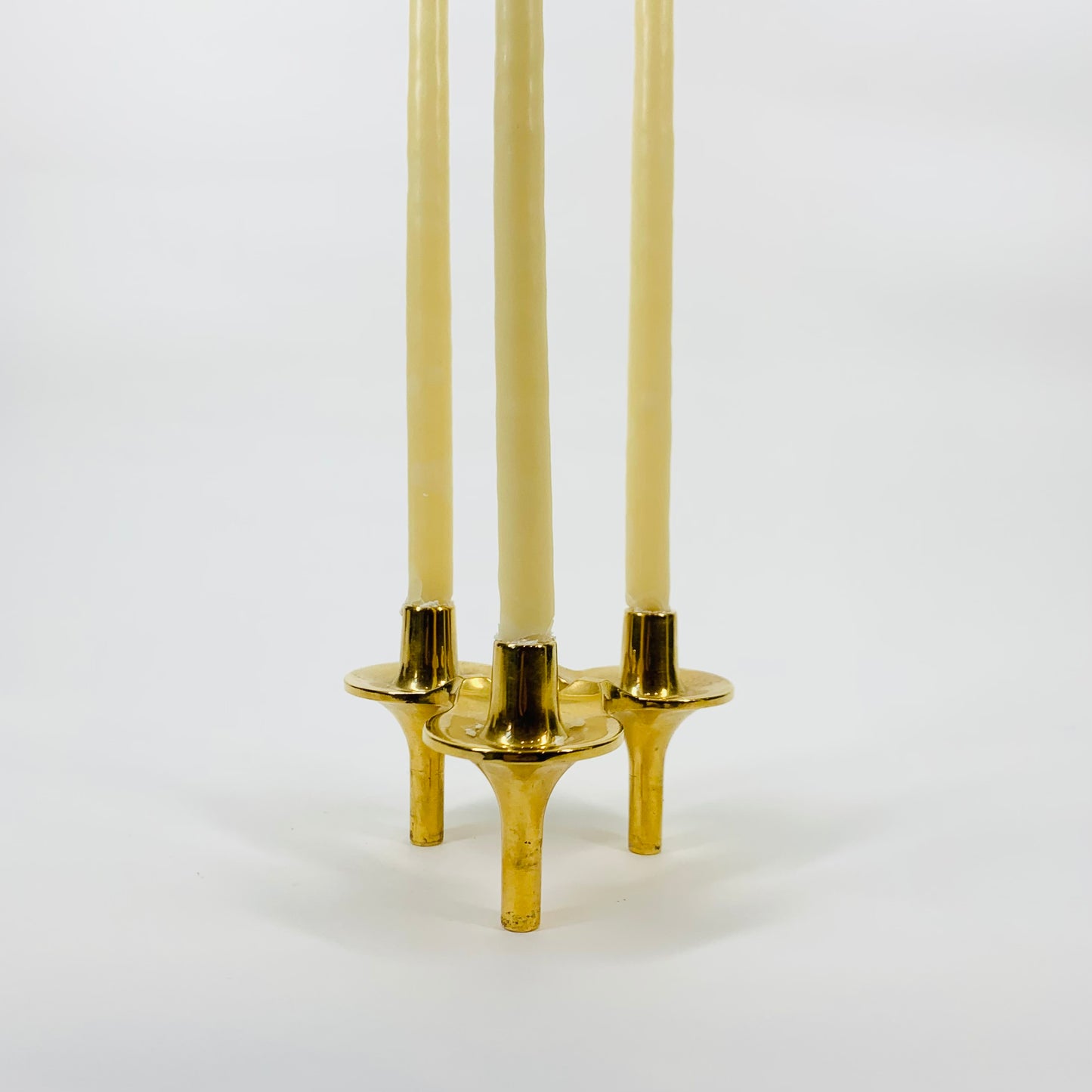 60s STOFF NAGEL BRUTALIST CANDLE HOLDER (67 BRASS)