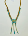 1950s CORO TURQUOISE WATERFALL LARIAT NECKLACE