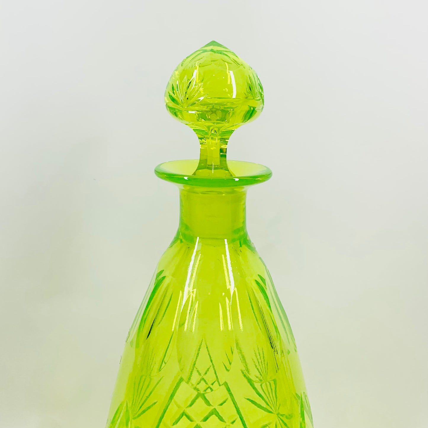 ANTIQUE URANIUM GLASS DECANTER SET