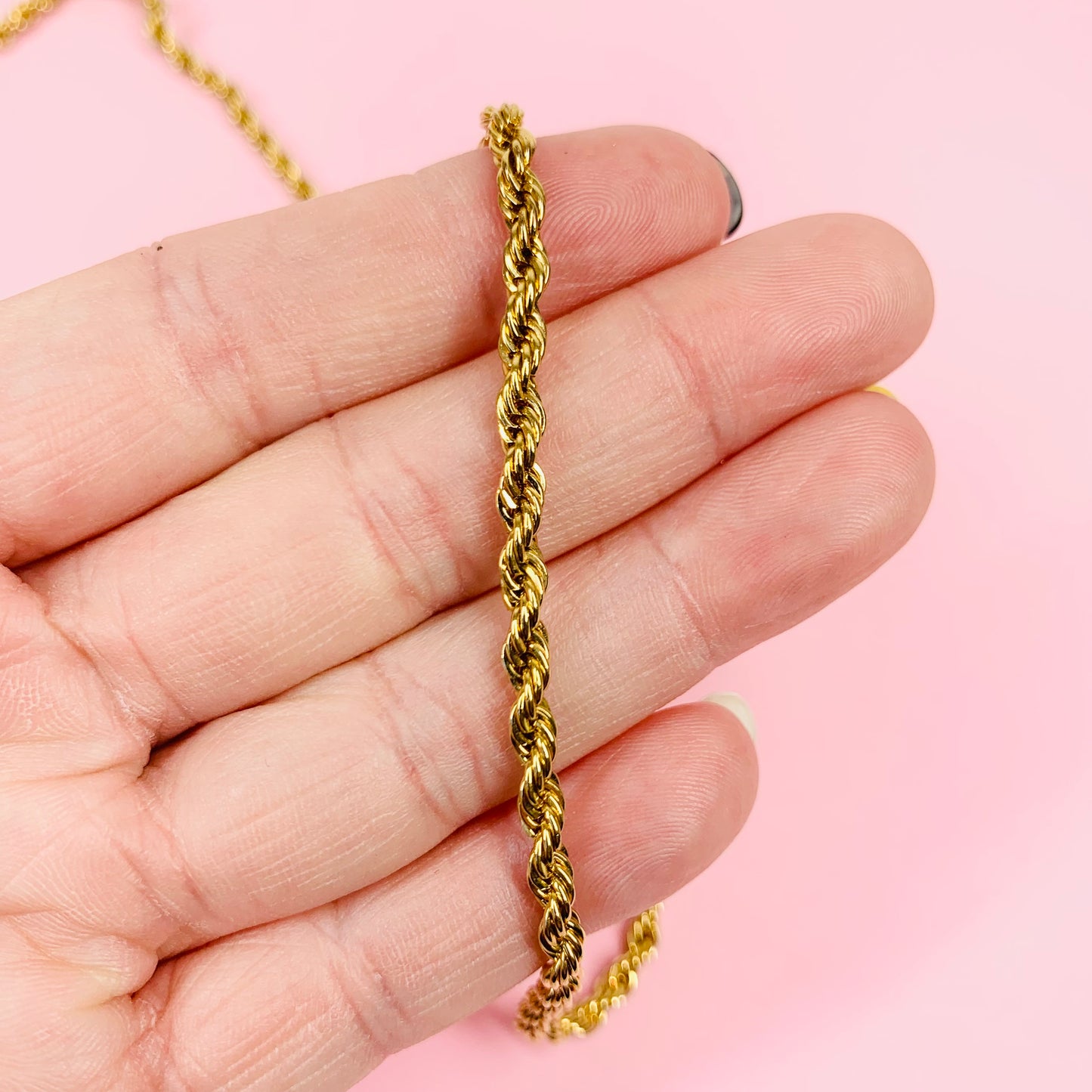 50s ROLLED GOLD TWIST ROPE CHAIN