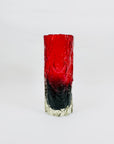 WHITEFRIARS RED LAVA BARK GLASS VASE