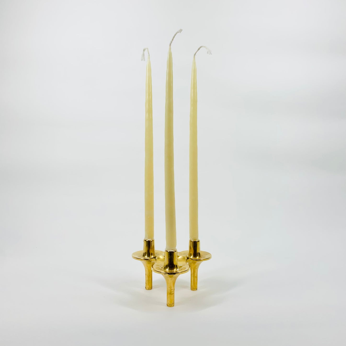 60s STOFF NAGEL BRUTALIST CANDLE HOLDER (67 BRASS)