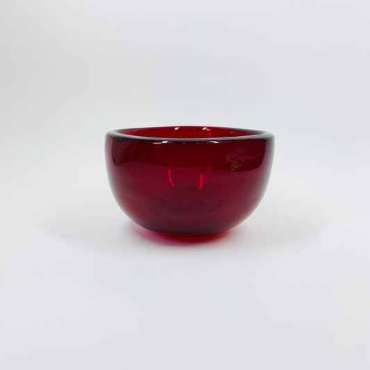 MCM MURANO RED TRINKET BOWL