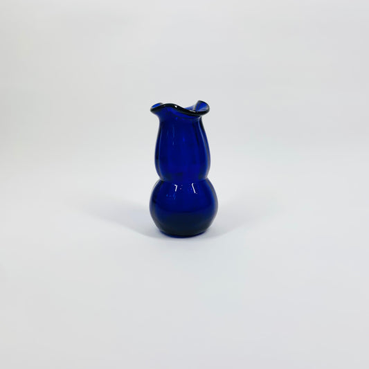 MCM COBALT BLUE RUFFLE RIM POSY VASE