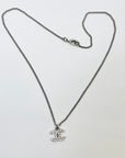 Y2K CHANEL DIAMANTÉ LOGO NECKLACE