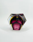 1950s FACETED MURANO PURPLE PINK BLUE YELLOW GEODE BOWL