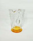 ANTIQUE STUART AMBER ETCHED CRYSTAL JUG SET