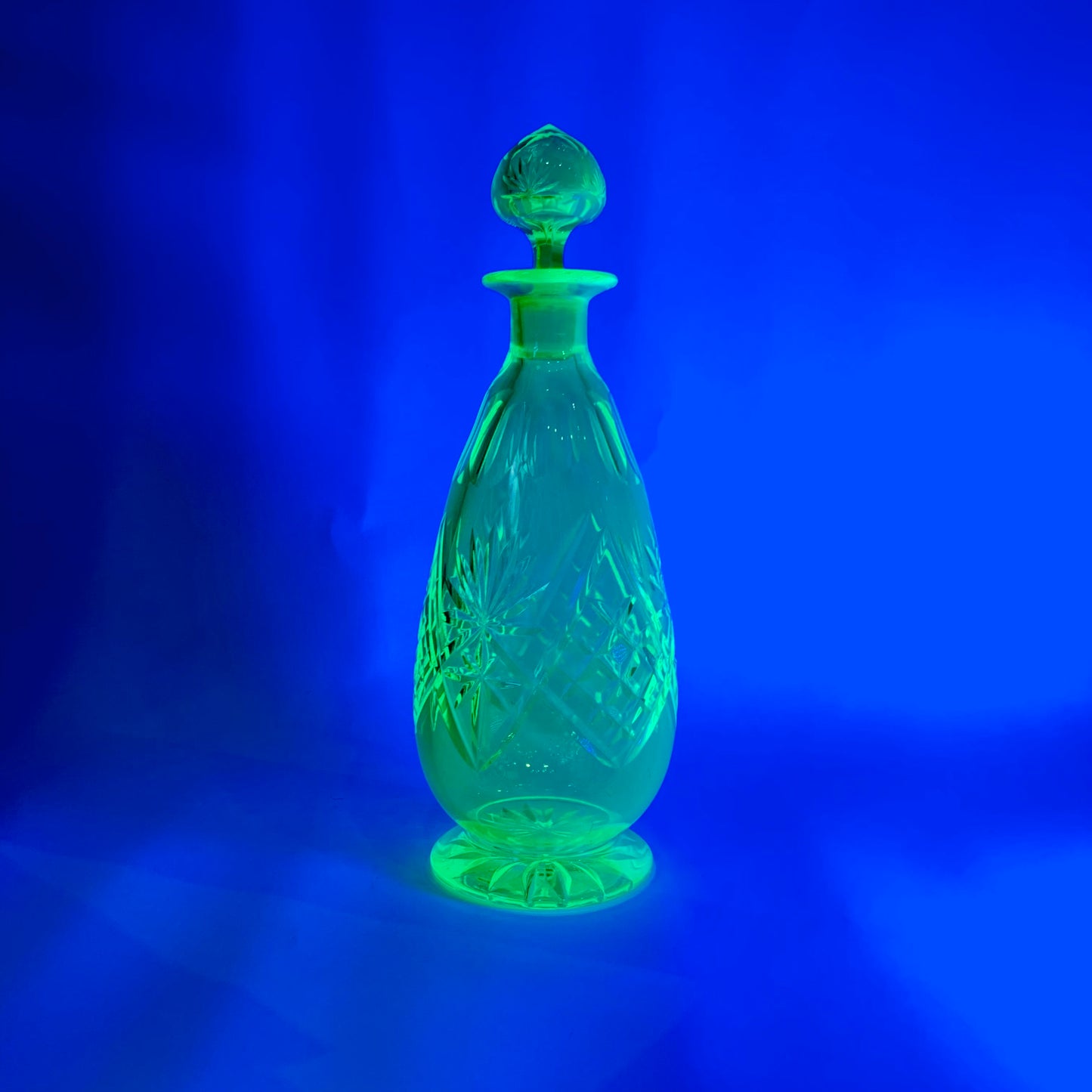 ANTIQUE URANIUM GLASS DECANTER SET