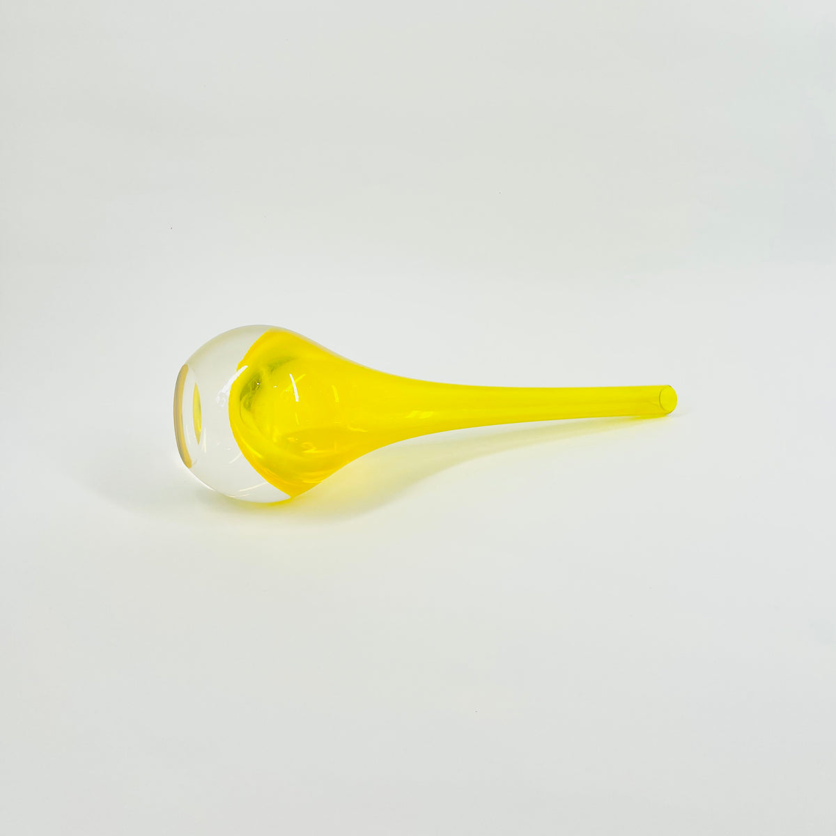 1950s MURANO YELLOW SOMMERSO GLASS PAPERWEIGHT VASE