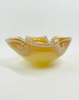 1950s MURANO PINK GOLD CASED WHITE OPALINE BOWL/ASHTRAY