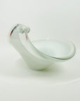 1970s JAPANESE CASED WHITE GLASS HOKUSAI WAVES BOWL