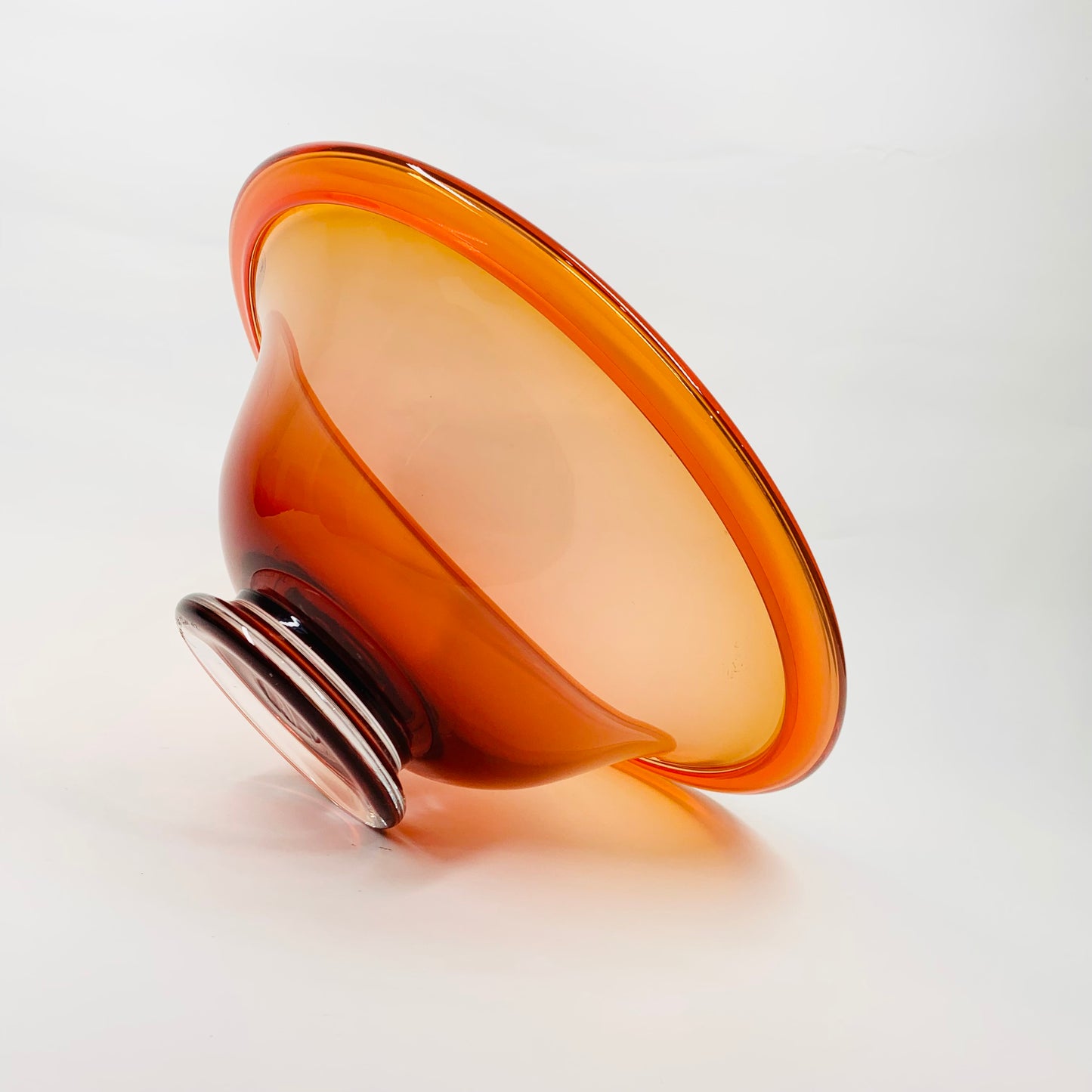 HOGLUND HAND MADE ORANGE GLASS BOWL