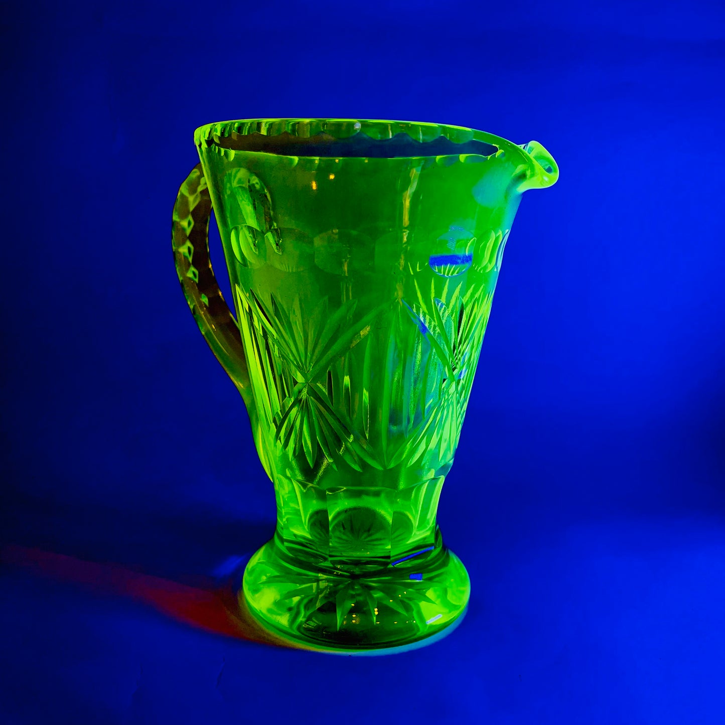 ANTIQUE URANIUM GLASS JUG