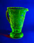 ANTIQUE URANIUM GLASS JUG