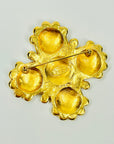 2003 CHANEL FILIGREE CROSS BROOCH