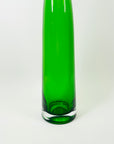 1980s EMERALD GREEN GLASS BOTTLE VASE