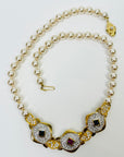 1960s COSTUME PEARLS TUTTI FRUITTI NECKLACE