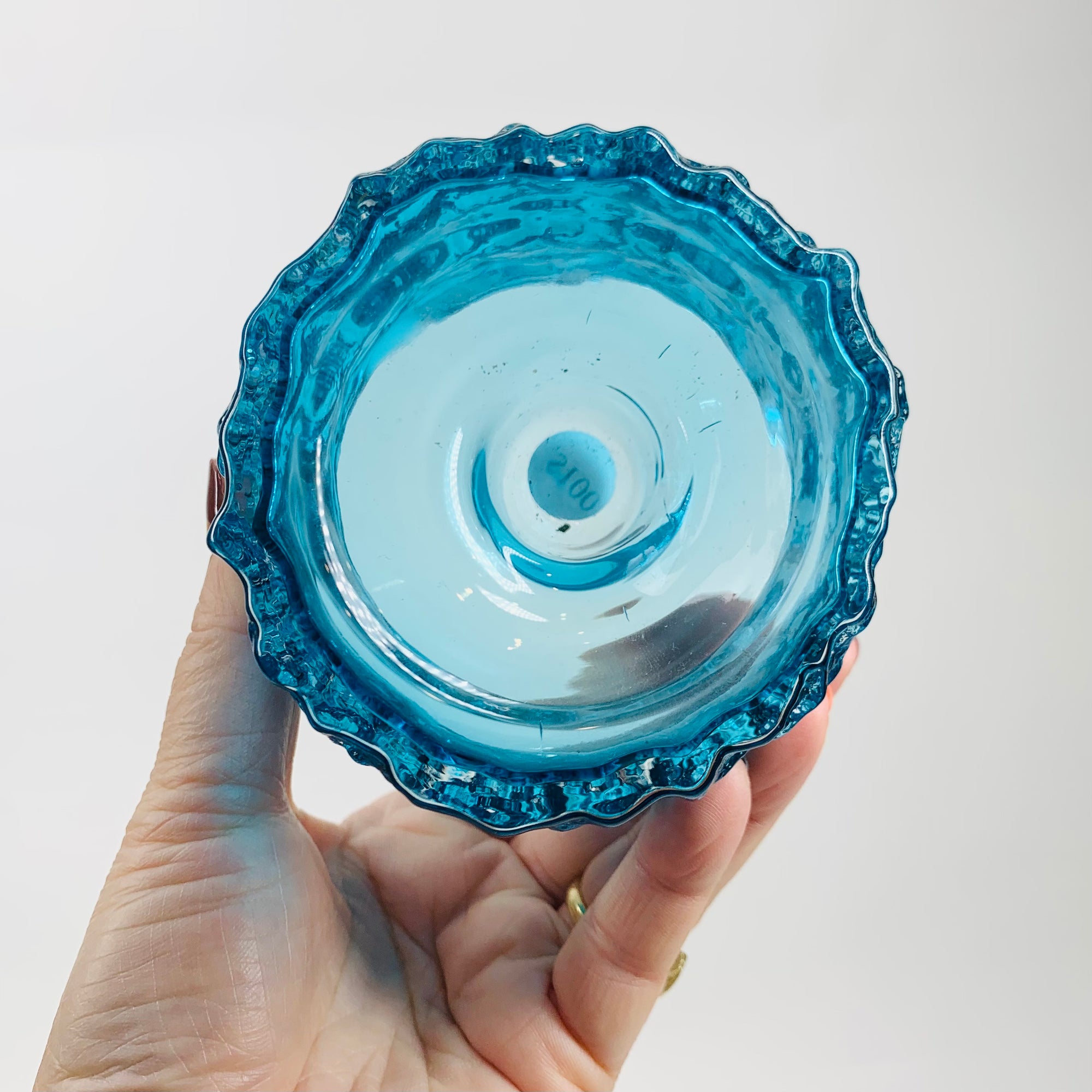 GEOFFREY BAXTER BARK GLASS CANDLE HOLDER