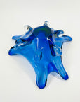 1940s URANIUM MURANO COBALT BLUE SOMMERSO GLASS BOWL