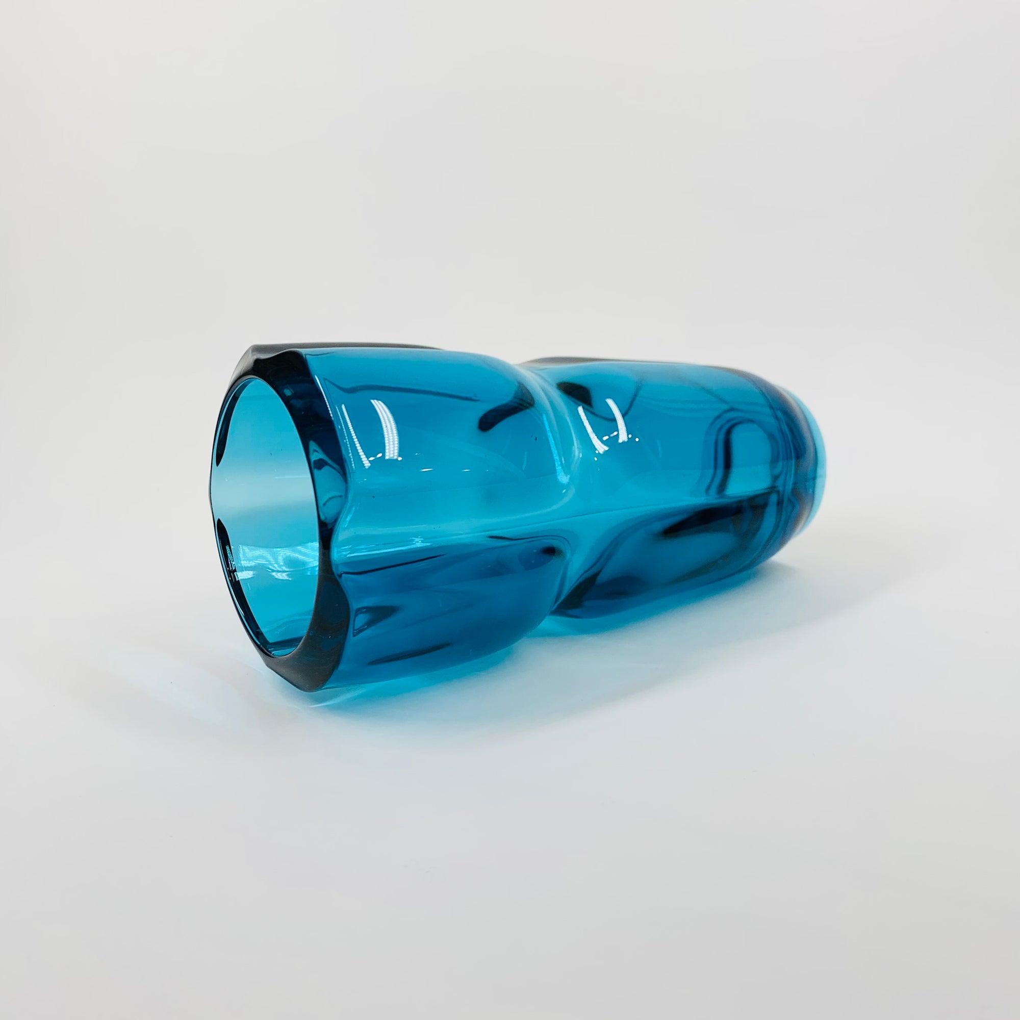 1960s SKLO UNION RUDOLFOVA GLASS VASE BY FRANTISEK VIZNER