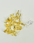 1950s CORAL SEASHELLS EARRINGS BROOCH SUITE