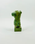 1950s MINI PAINTED CLAY NUDE SCULPTURE ON A STAND