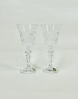 1950s CUT BOHEMIAN CRYSTAL WINE/COCKTAIL GLASSES