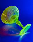 ANTIQUE URANIUM GLASS COMPORT