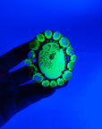 VICTORIAN STYLE CAMEO URANIUM GLASS BROOCH