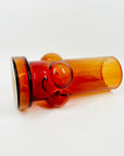 1960s FINNISH RIIHIMAEN RED ORANGE GLASS VASE