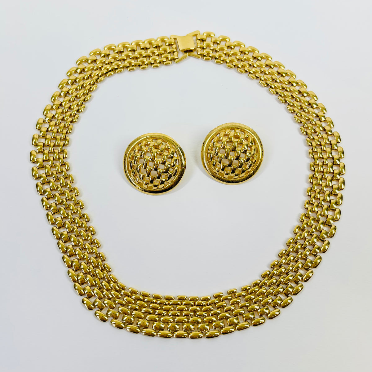 1980s PANTHERE LINKS NECKLACE SUITE