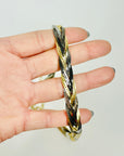 1980s TRI-TONE MESH BRAIDED ROPE CHAIN NECKLACE