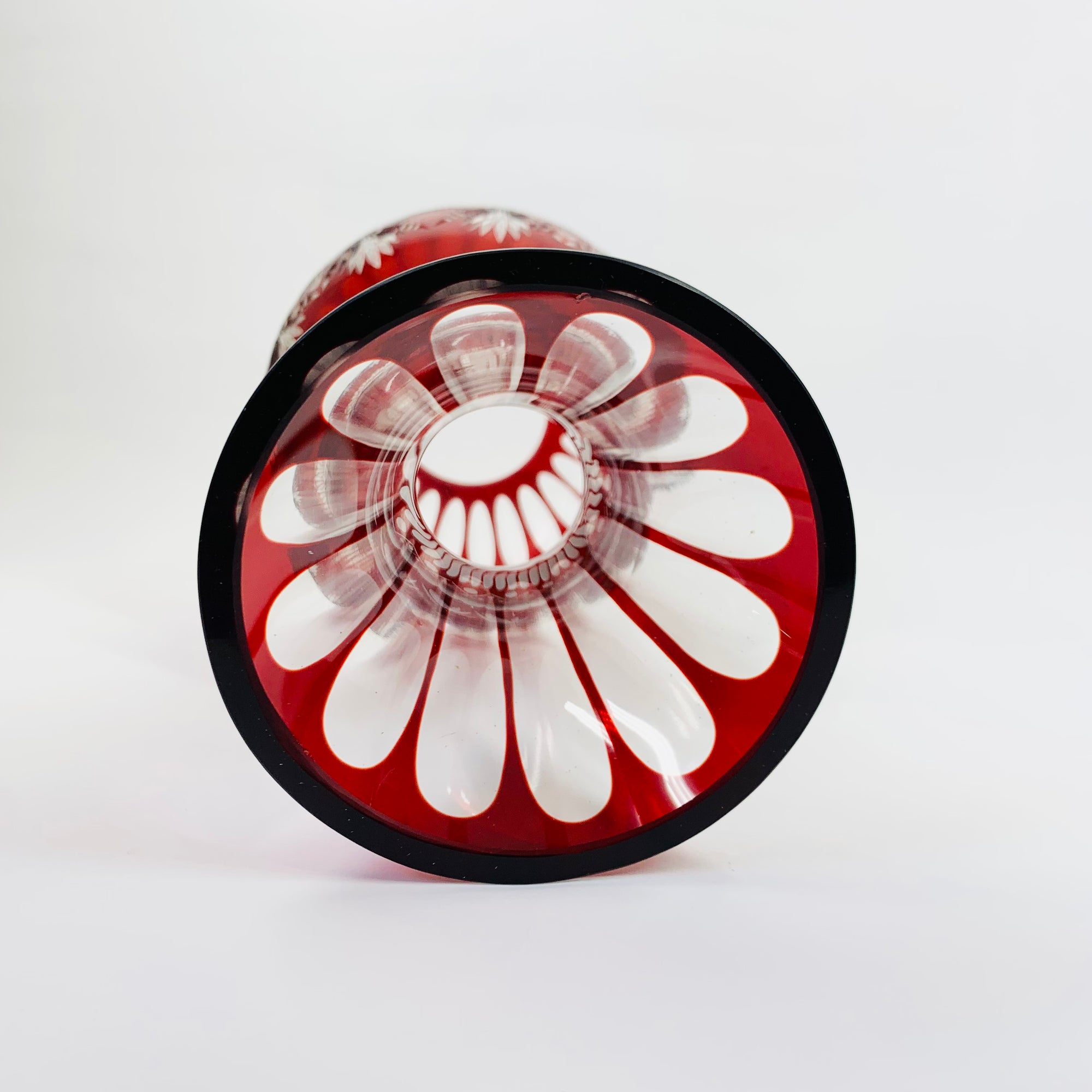RED BOHEMIAN CRYSTAL VASE